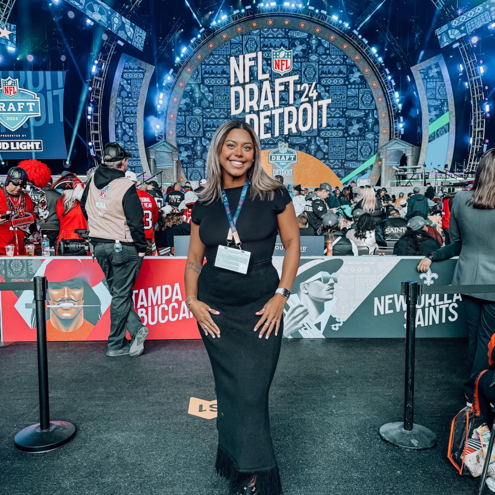 Quinn on the NFL Draft red carpet in Detroit